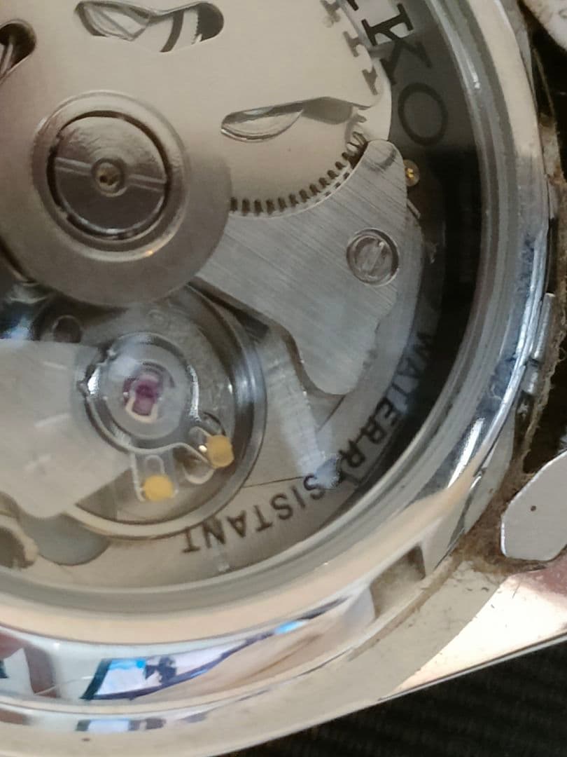 【美品】SEIKO 5 デイト 裏スケルトン 自動巻腕時計