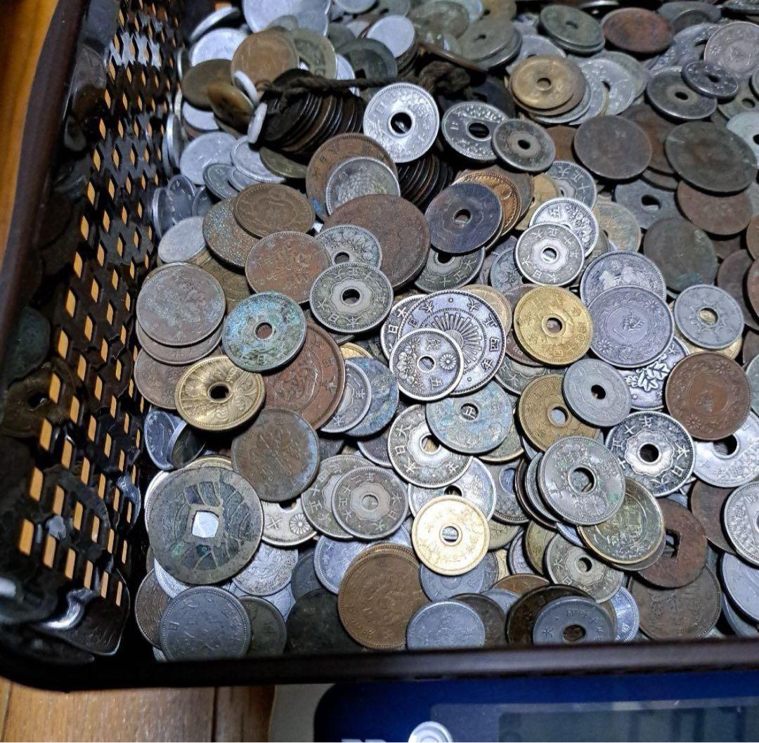 日本の旧貨幣 古銭　約5キロ まとめ売り