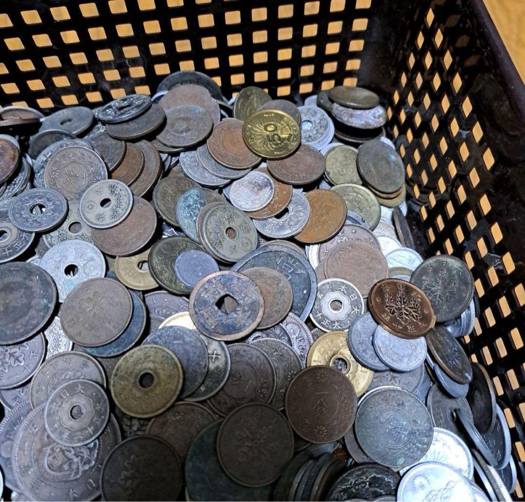 日本の旧貨幣 古銭　約5キロ まとめ売り