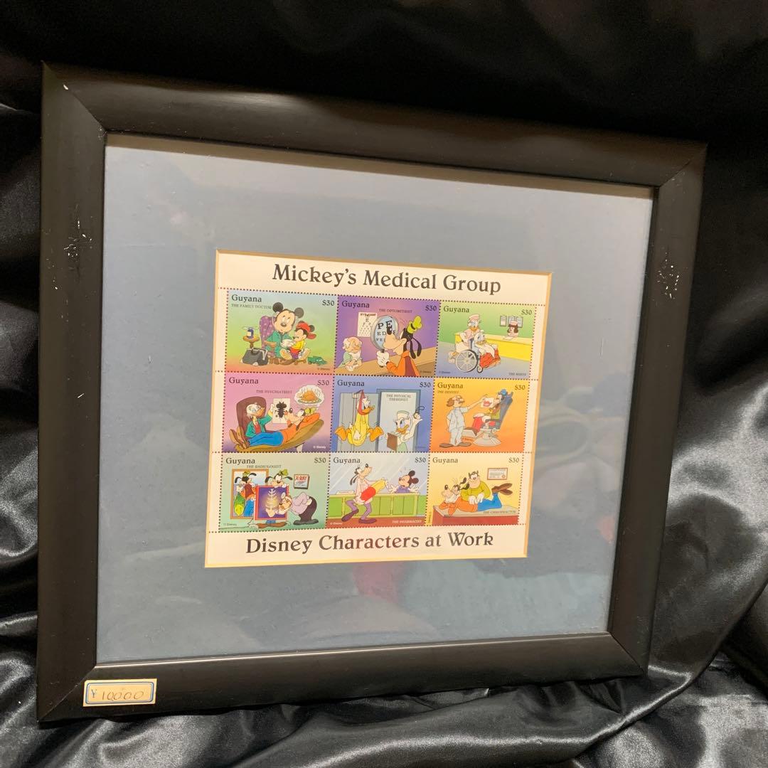 ディズニーキャラクター　記念切手　インテリア