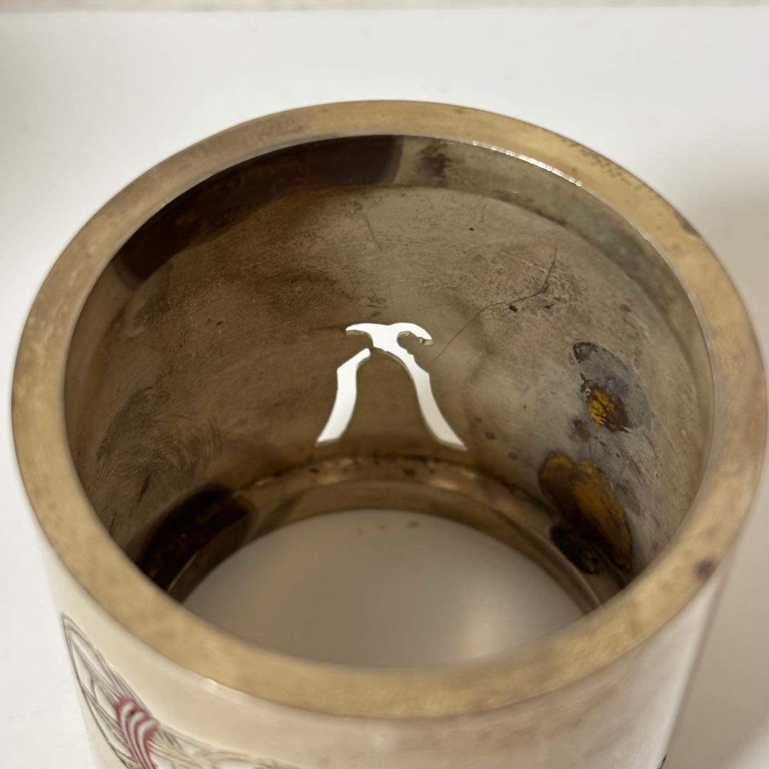 銀製 笛鼓蓋置 重量88g