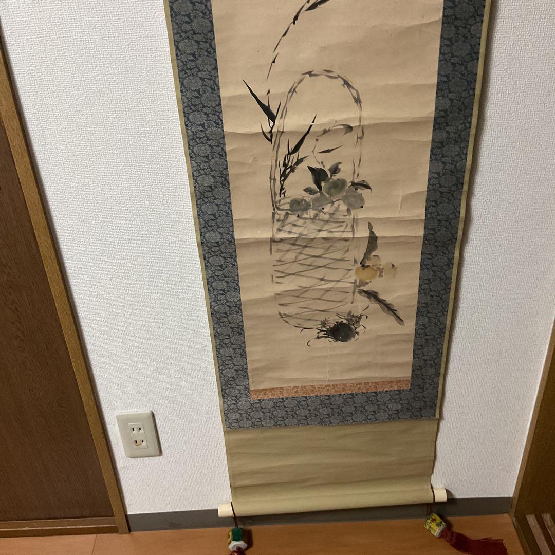 紙本 淡彩水墨画 靜物 不思議な作品です 無落款