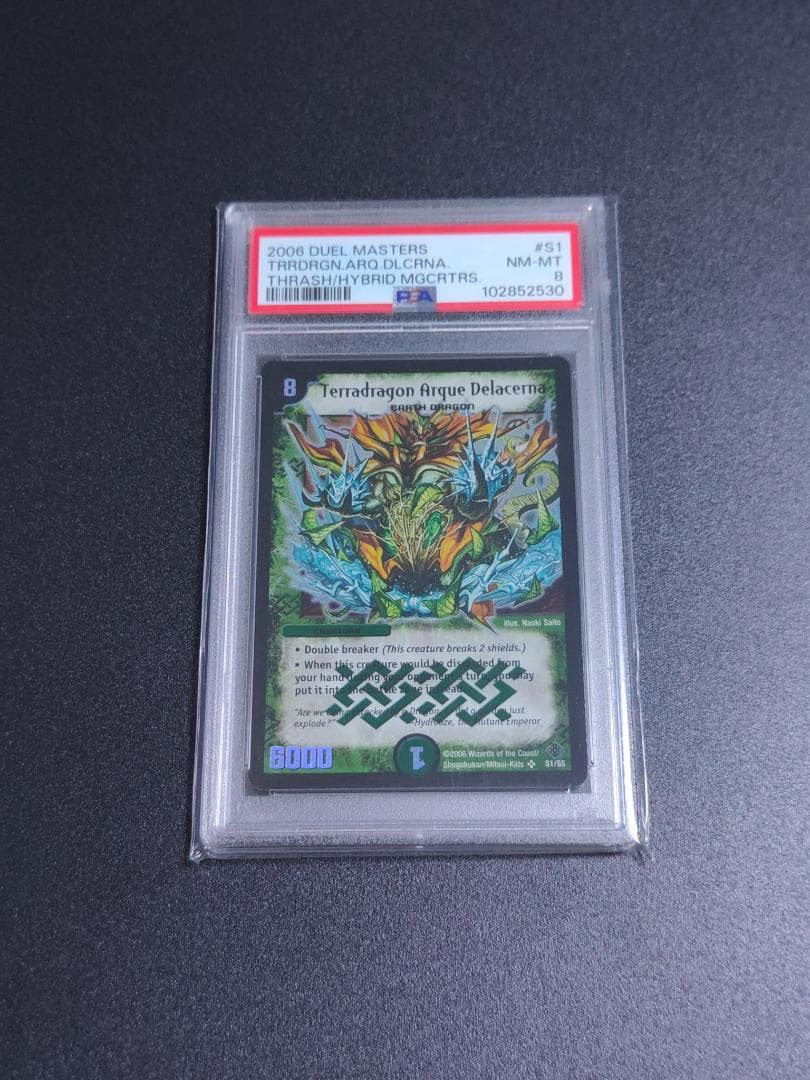 デュエルマスターズ 緑神龍アーク デラセルナ PSA8 英語版