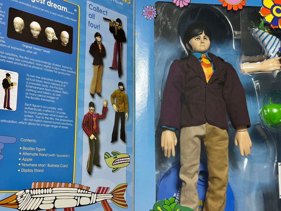 超レア●イエロー・サブマリン12インチビートルズフィギュアセット●ジョンレノン他