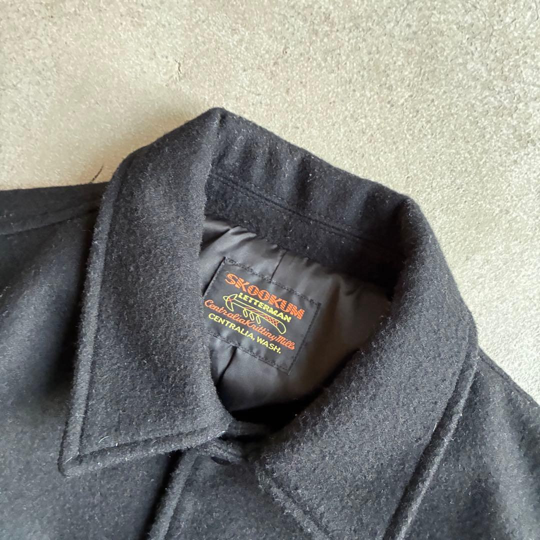 MR.OLIVE / SKOOKUM JACKET レザー スタジアムジャケット