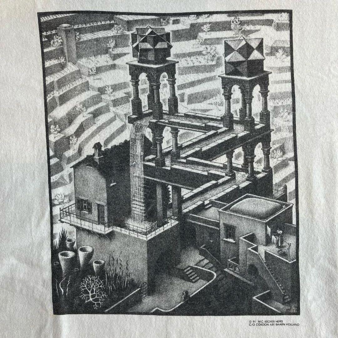 90s エッシャー M.C.Escher ヴィンテージ アート Tシャツ XL