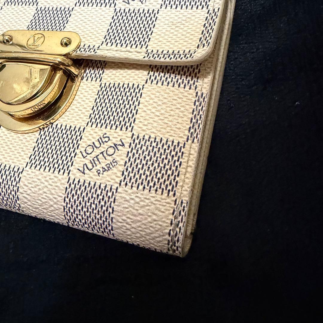ルイヴィトン ダミエアズール ポルトフォイユ コアラ 三つ折り財布 N60013