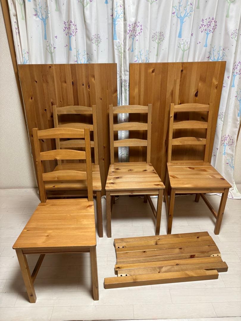 IKEA ダイニングテーブルセット　JOKKMOKK テーブル2台、チェア4脚