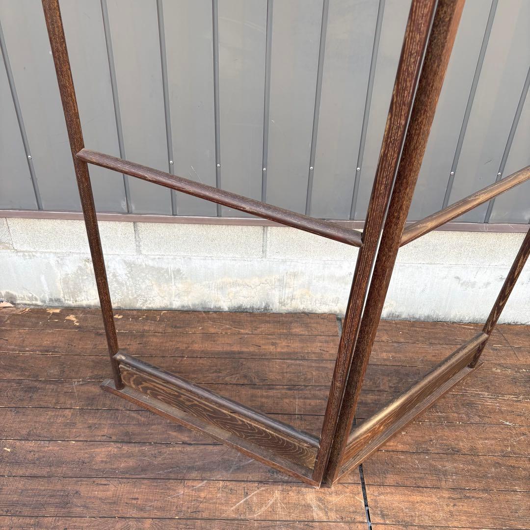 昭和レトロ 和風 古民具 漆塗り 衣桁 衣紋掛け 古道具 和家具 コゲ茶 着物