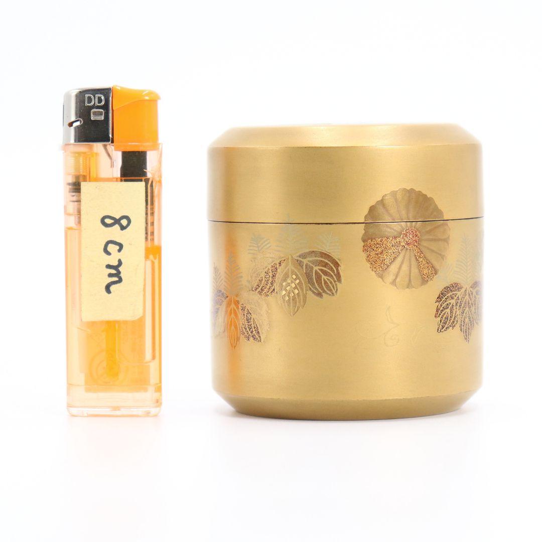 久世宗春作 高台寺蒔絵茶入 中次 棗 茶器 共箱 茶道具　SU52　1F28