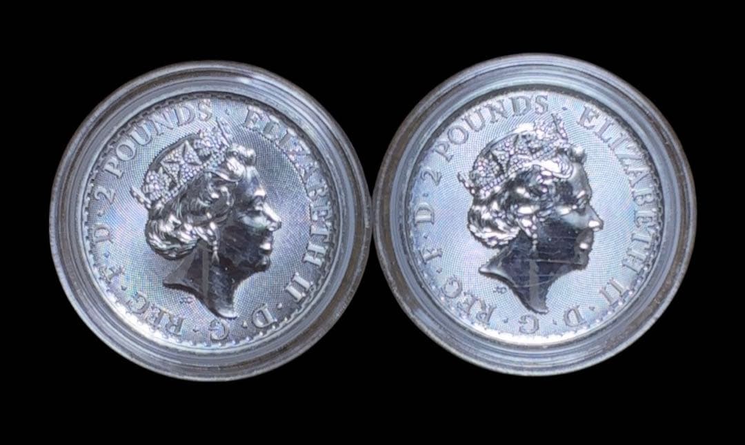 2021年 ブリタニア銀貨 1オンス2枚セット イギリス 造幣局