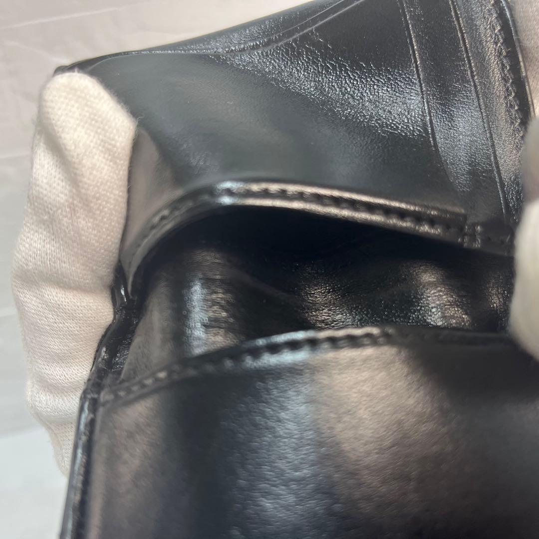 Dior 財布 レディディオール カナージュ ロータスウォレット エナメル 三折