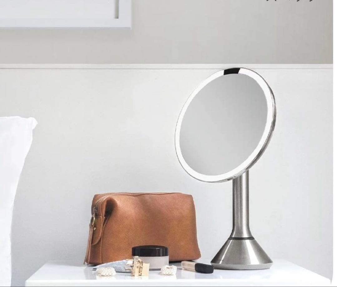 美品 simplehuman ライト付き ミラー 鏡 5倍 シンプルヒューマン