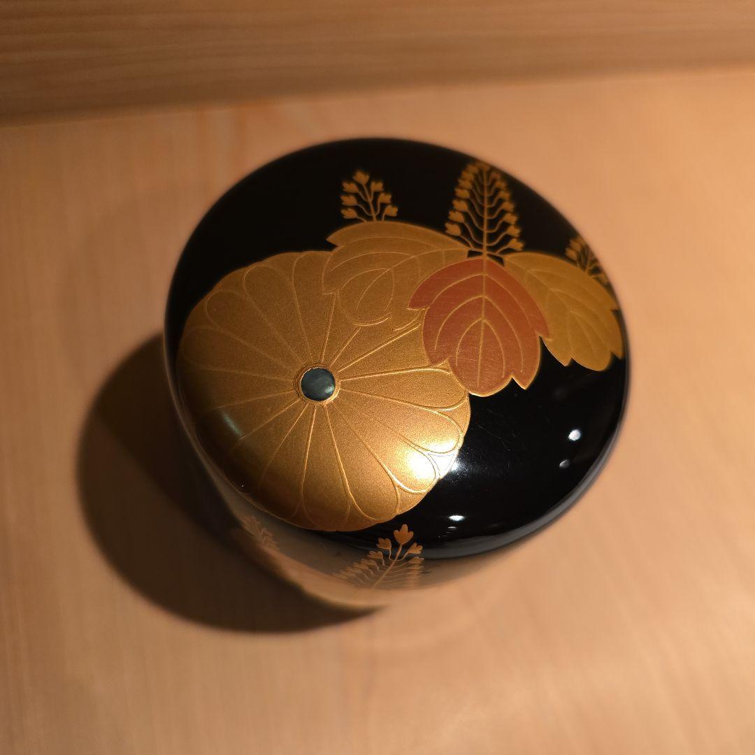 値下げ！断捨離中。掘り出し物！　高台寺蒔絵　茶平一斎　作　美品　堀内宗心箱書