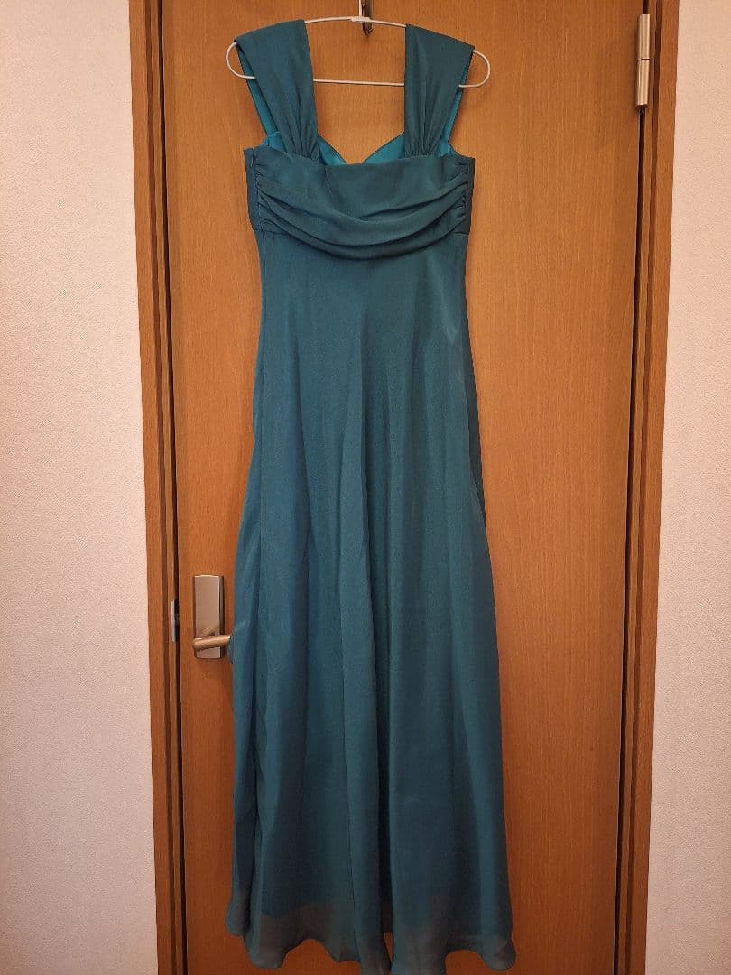 東京ソワール　ブルーグリーン　ドレス