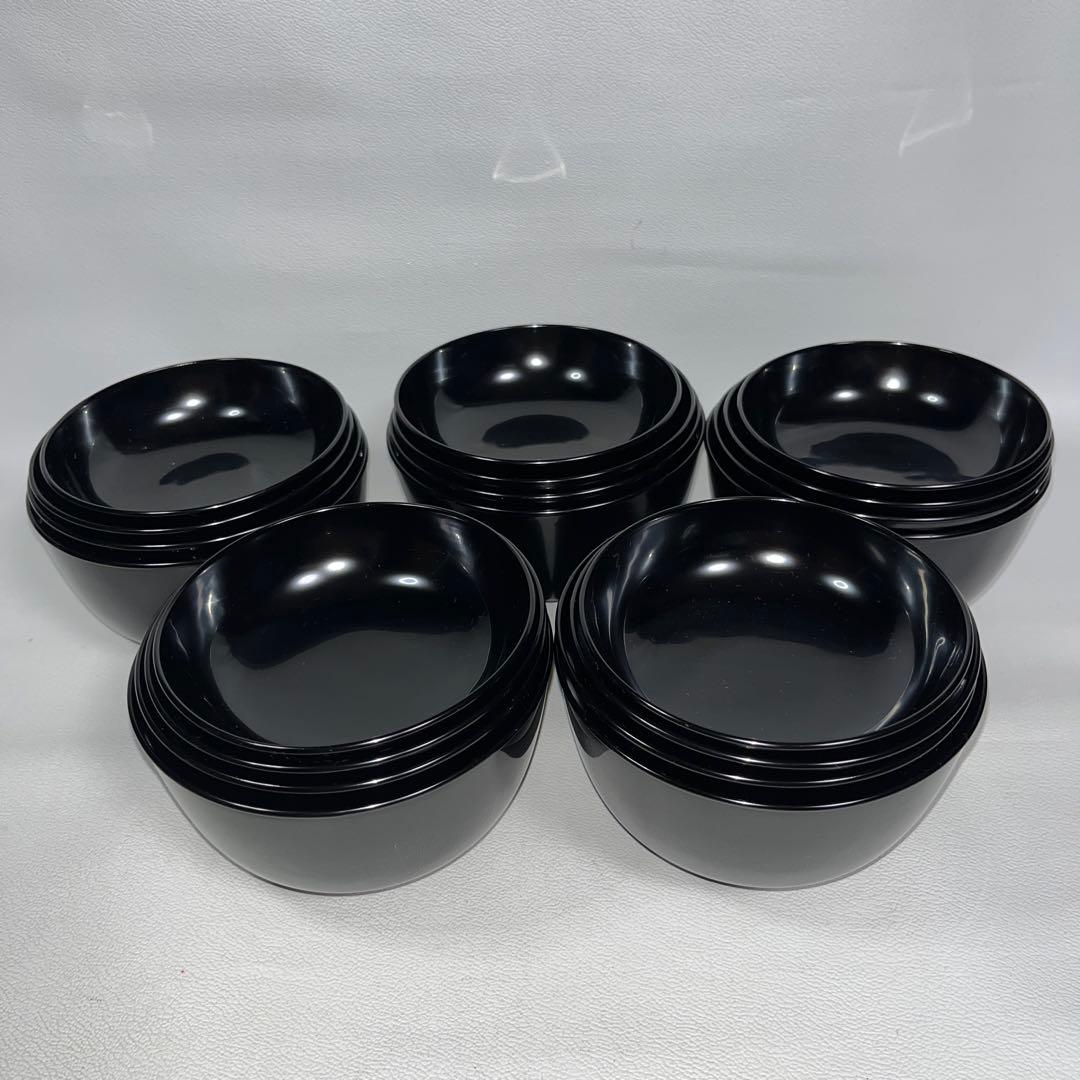 木製　真塗　四つ椀　五客揃　茶道具茶懐石