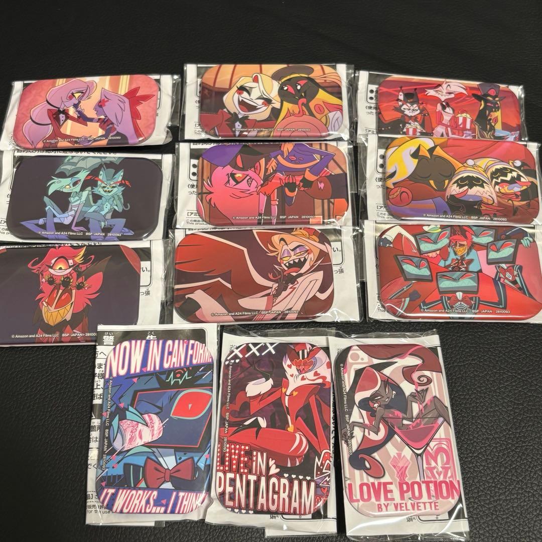 ハズビンホテル スクエア缶バッジ コンプ