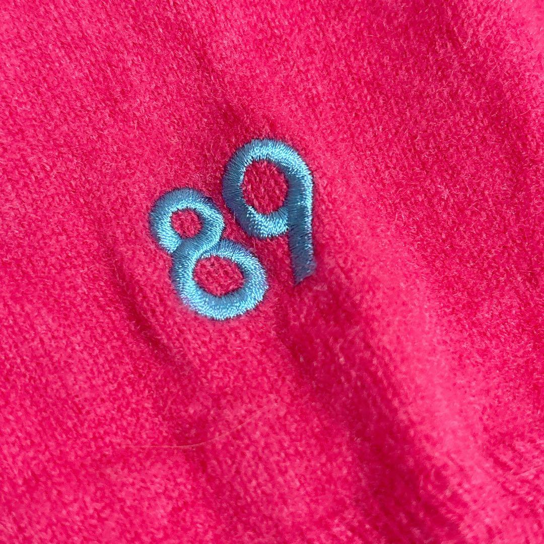 パーリーゲイツ　カシミヤ100% ジップアップニット　ピンク　ロゴ