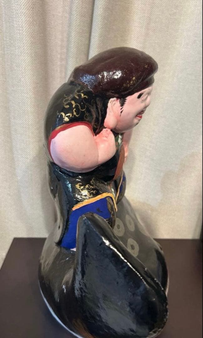 希少　長野県　中野雛人形　ふぐ乗り大黒天　中野人形　中野土びな　土雛　奈良久雄