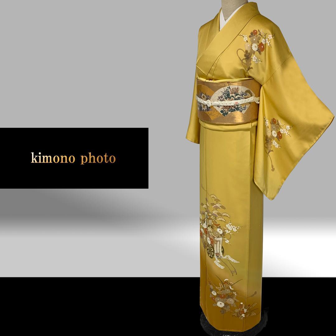 【新品、未使用】正絹【極上逸品】トールサイズ【本金彩手描き友禅】訪問着フルセット