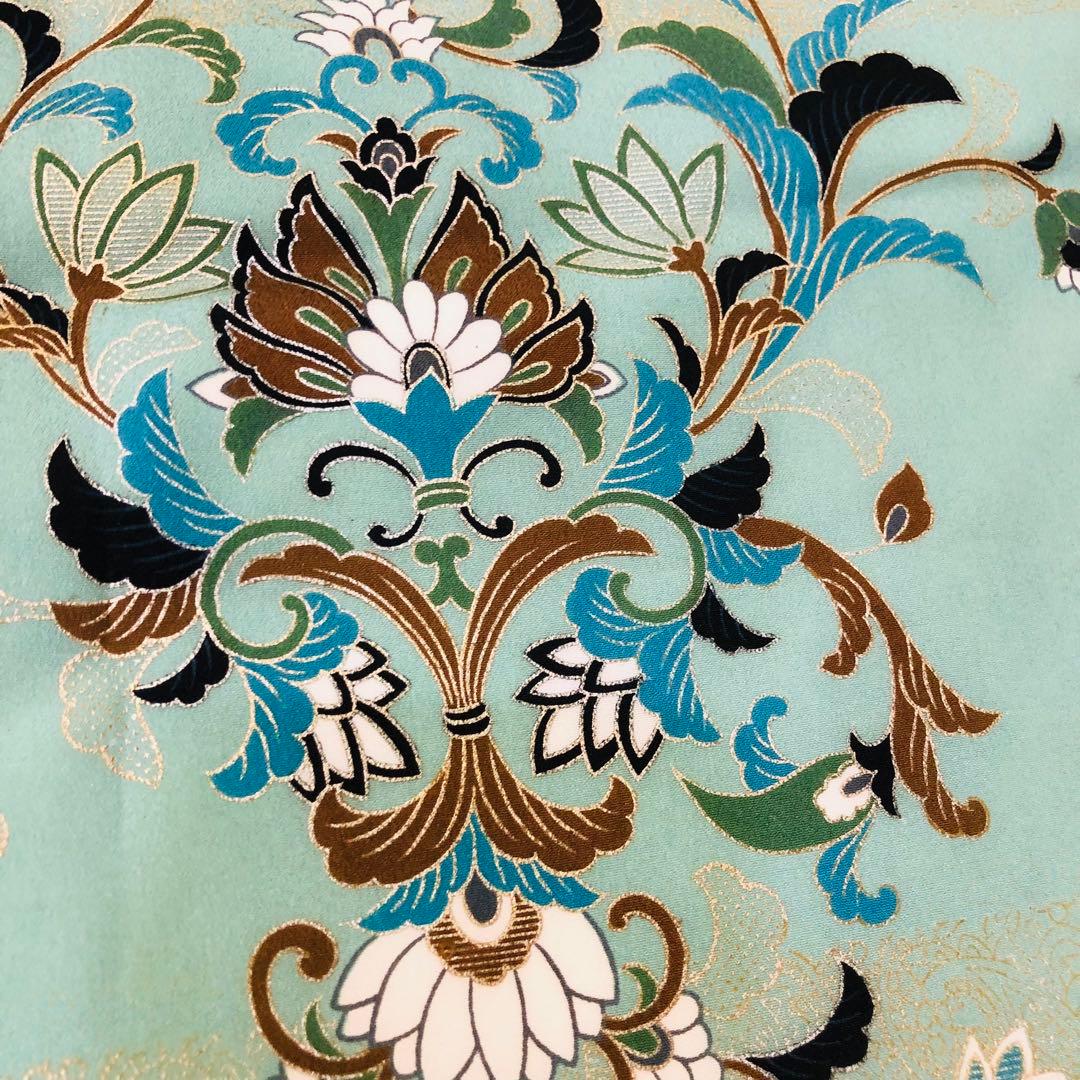 七五三 五歳‼️グリーン系に鷹金彩煌びやか‼️袴未使用しつけ糸付き‼️完全フルセット‼️