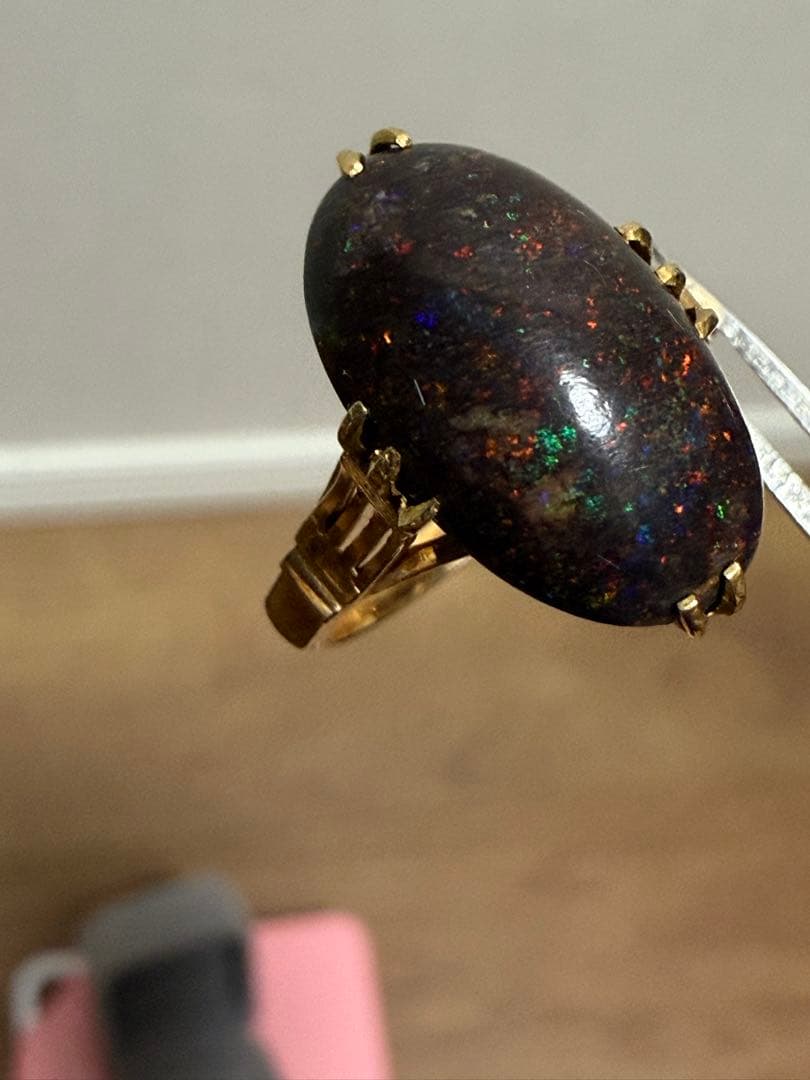 K18ブラックオパールリング　4g