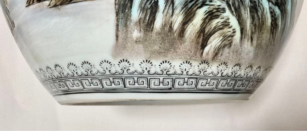 景徳鎮花瓶　中国美術　陶磁器　瓢箪型花瓶　美品　レトロ