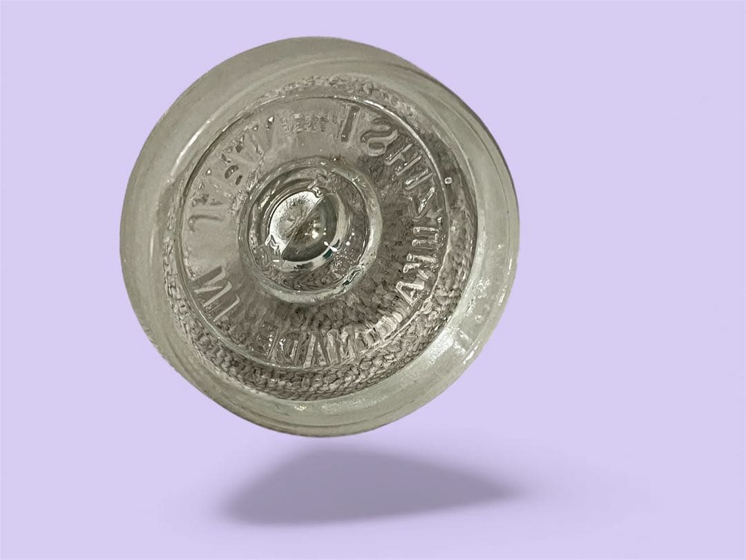 老舗　石塚硝子製　蓋付きガラス 昭和レトロ