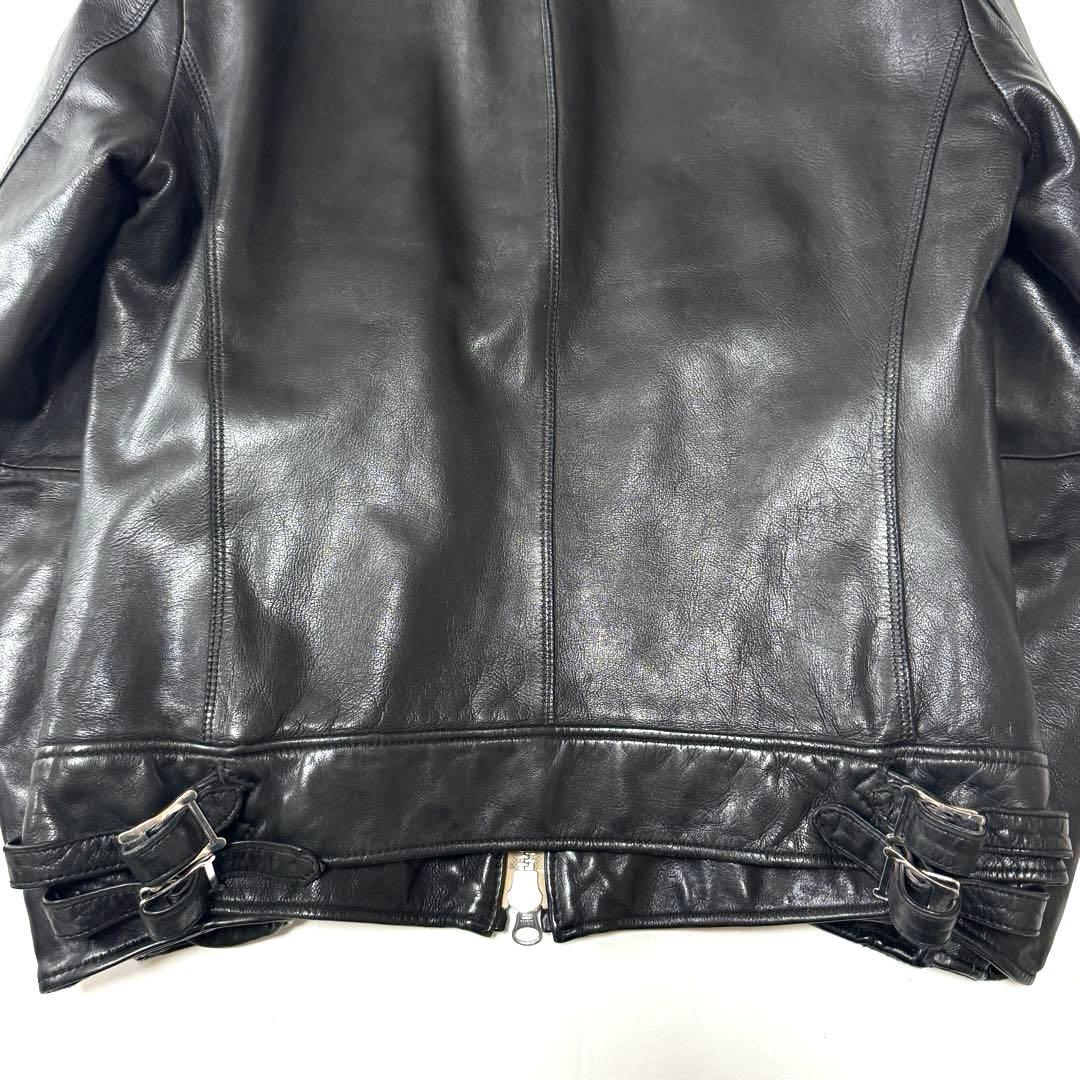 NANO&Co ナノユニバース 羊革 レザージャケット ライダース キルティング