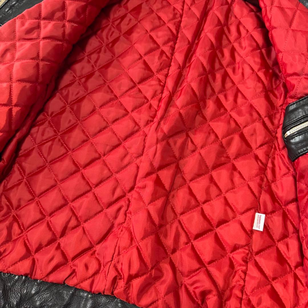 NANO&Co ナノユニバース 羊革 レザージャケット ライダース キルティング