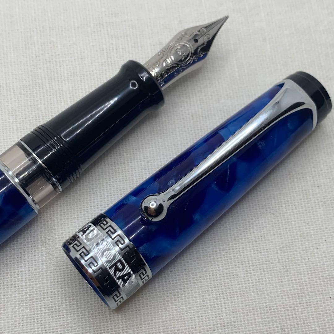 アウロラ　オプティマ　万年筆 14K EF（極細字） ブルーCT