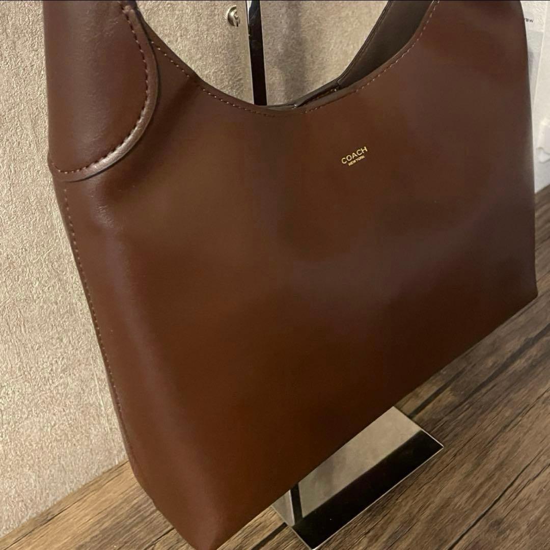 COACH コーチ　ブルックリン28　CU068 ブラウンレザー ハンドバッグ@