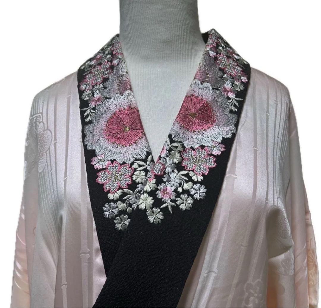 蝶の振袖セット （振袖+長襦袢+袋帯+帯締め+帯揚げ）裄68