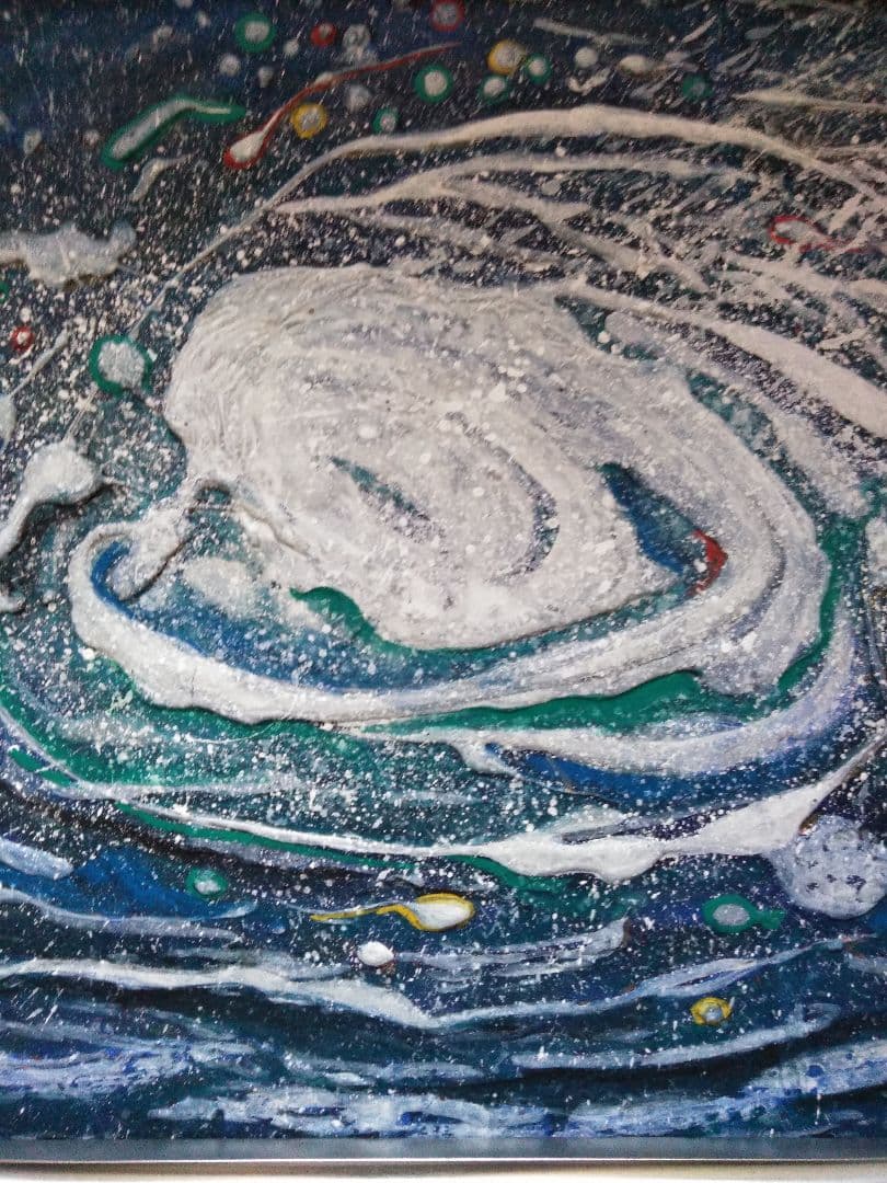 日本画　創作画　頭の中に住む宇宙