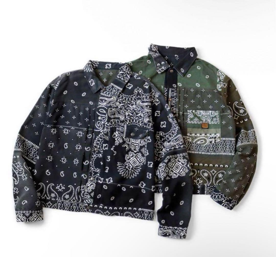 kapital キャピタル ネル リバーシブルバンダナ ジャケット　サイズ3