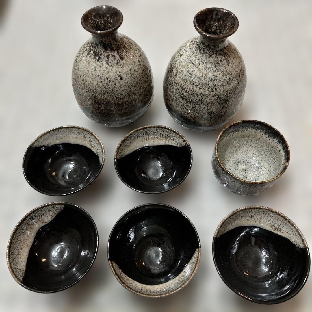 堤焼　徳利とお猪口　仙台　民芸　乾馬窯