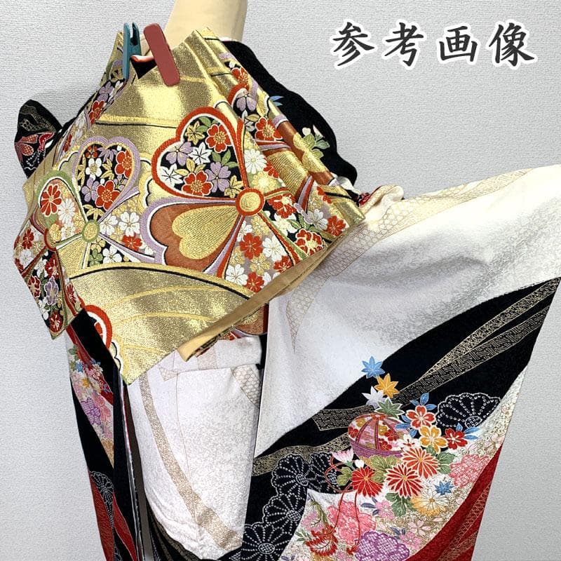 506z3〇オンディーヌ＆一蔵 高身長な方にも 振袖 古典柄 金駒刺繍〇成人式