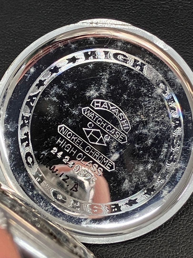 ①【WALTHAM/ウォルサム】手巻懐中時計 ホワイト文字盤 スモセコ※稼働品