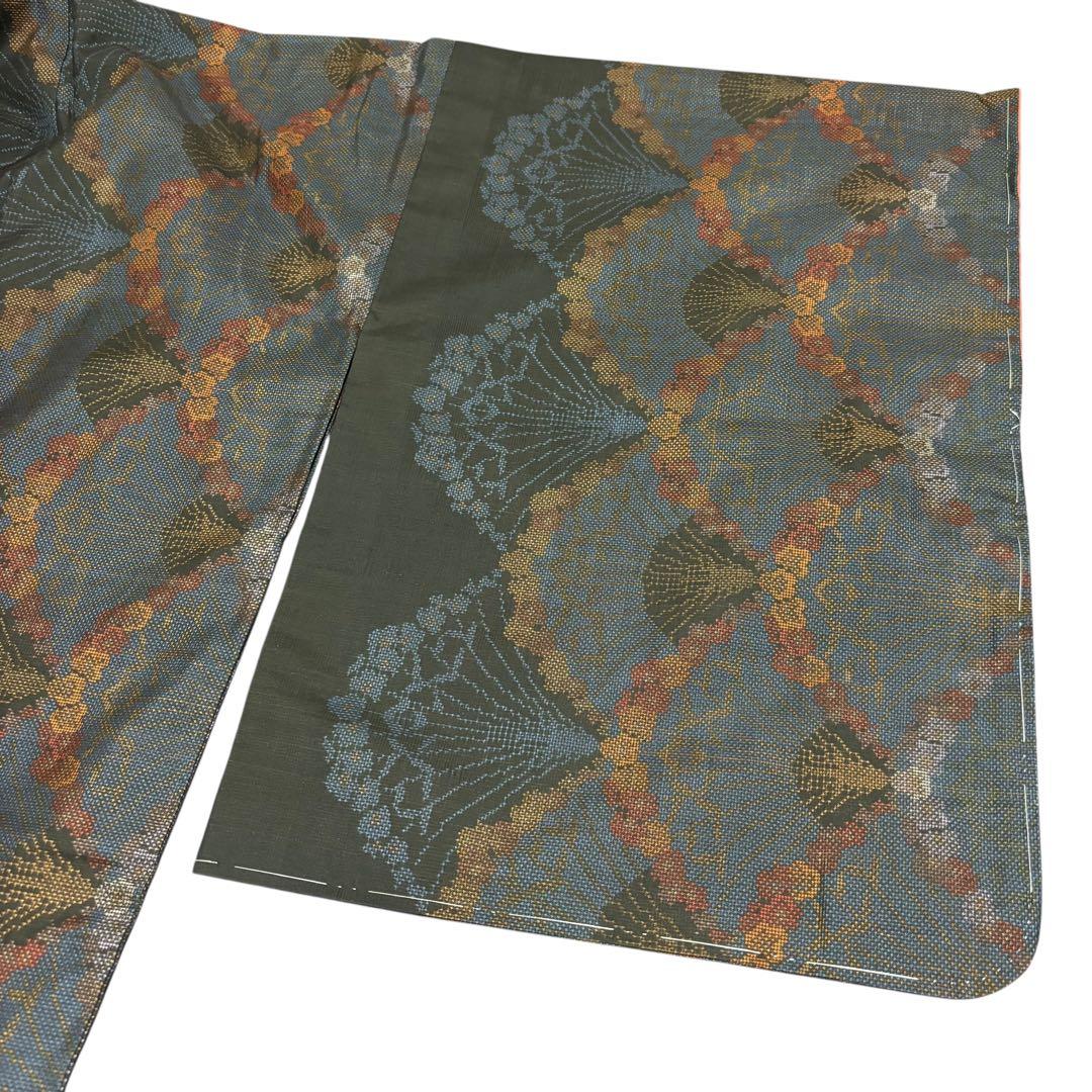 新品　美品　袷　正絹　証紙　本場奄美大島紬　小紋　フルセット　4点