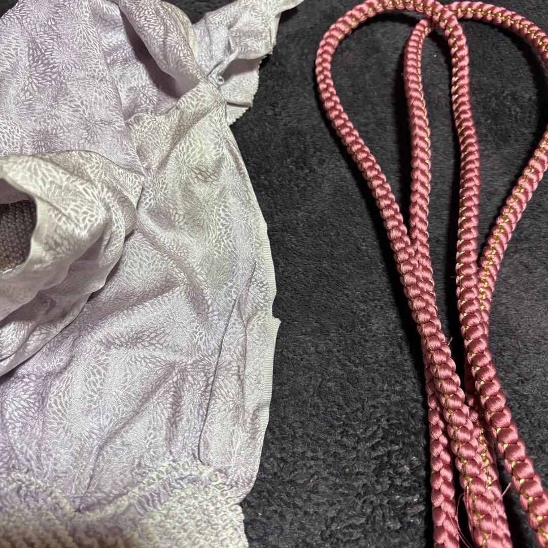 新品　美品　袷　正絹　証紙　本場奄美大島紬　小紋　フルセット　4点