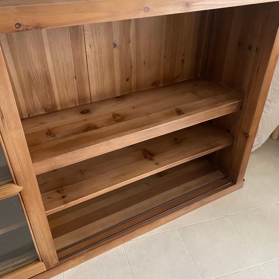 北欧　アンティーク　ガラス　キャビネット　ノットアンティークス　棚　サイドボード