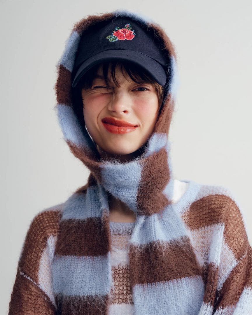 POPPY｜ボーダーマフラー blue border