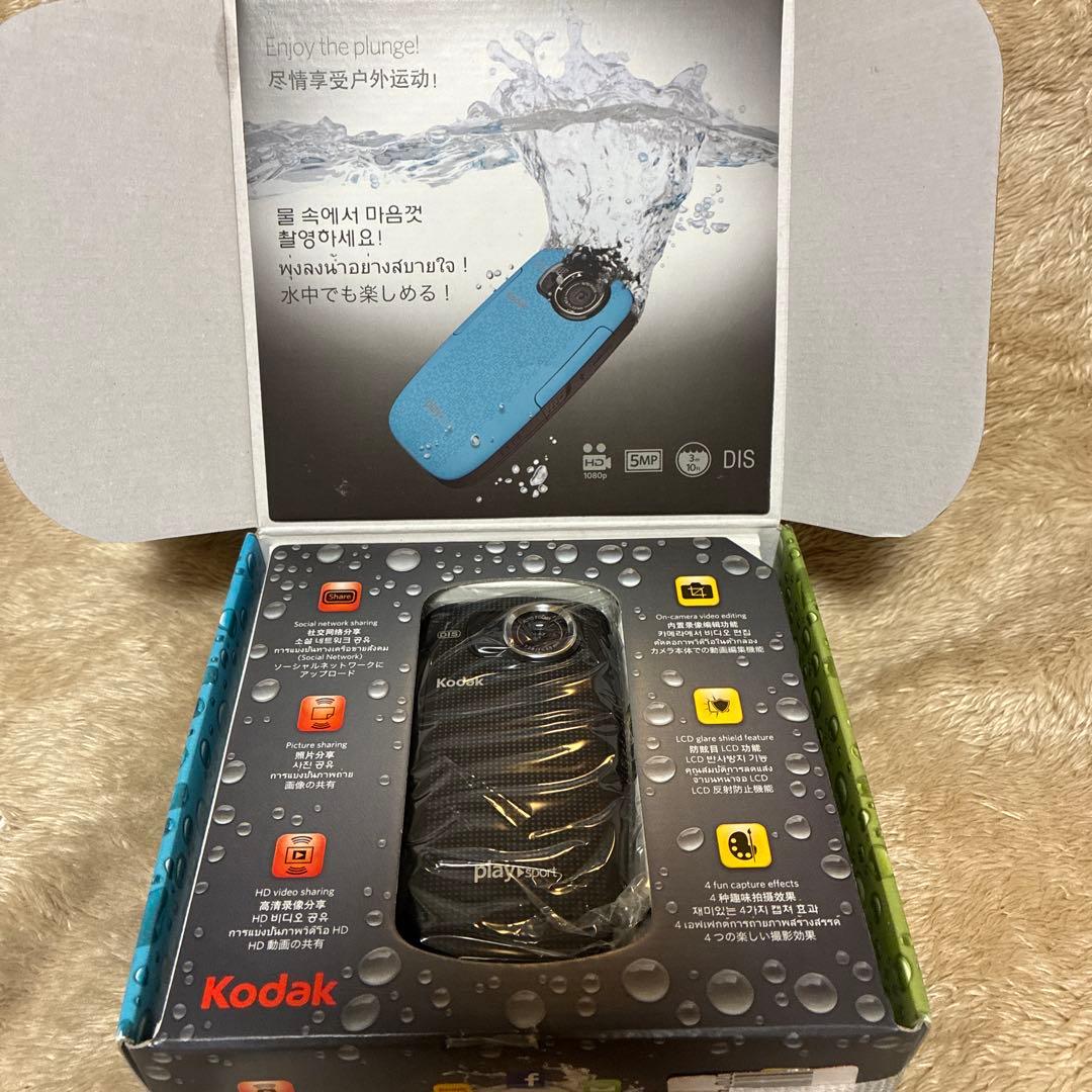 未使用　Kodak PlaySport 防水ビデオカメラ ブラック　　GM139