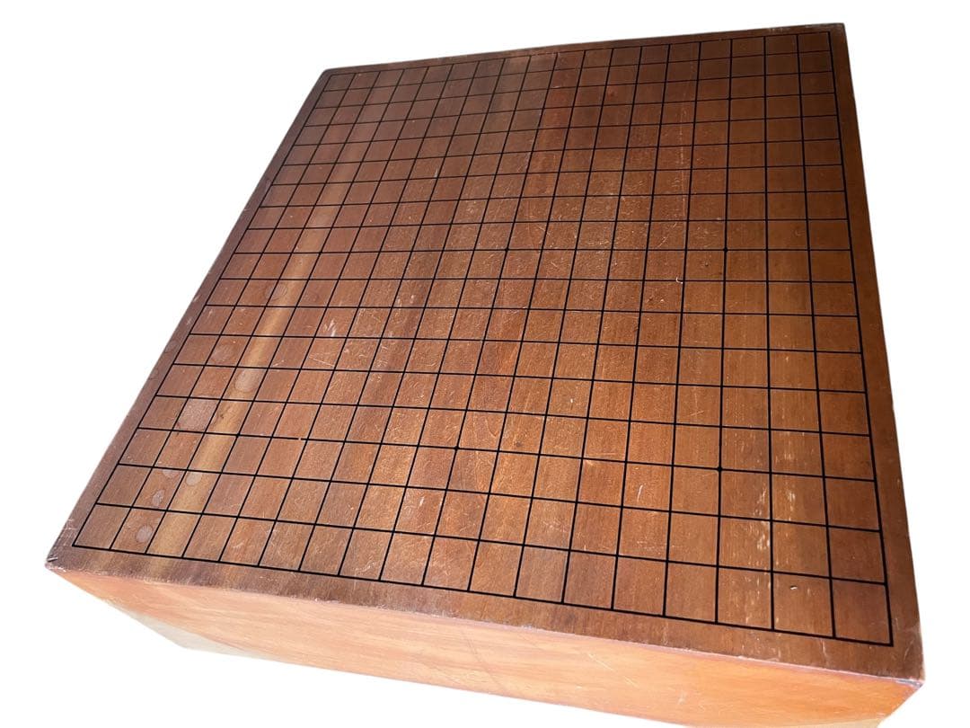 松寿製 本榧　脚付碁盤 　碁石セット（蛤178個＋那智黒180個＋碁笥）