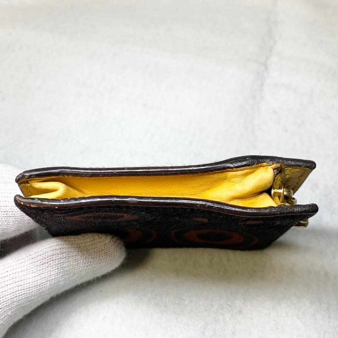 希少 CHANEL ケース ココマーク ハラコ レザー キーリング