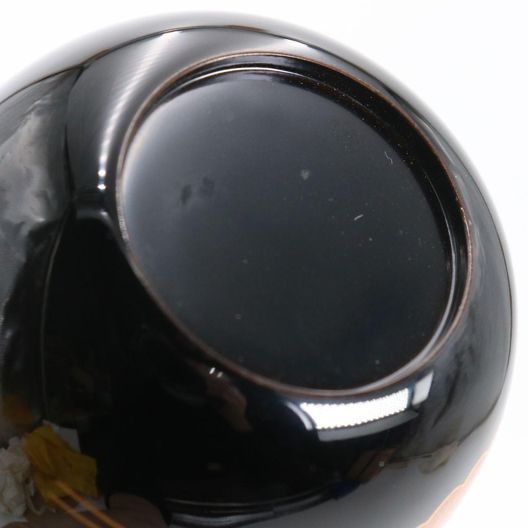 松斉作 吹寄蒔絵 中棗 銀杏 茶道具 共箱共布　V938