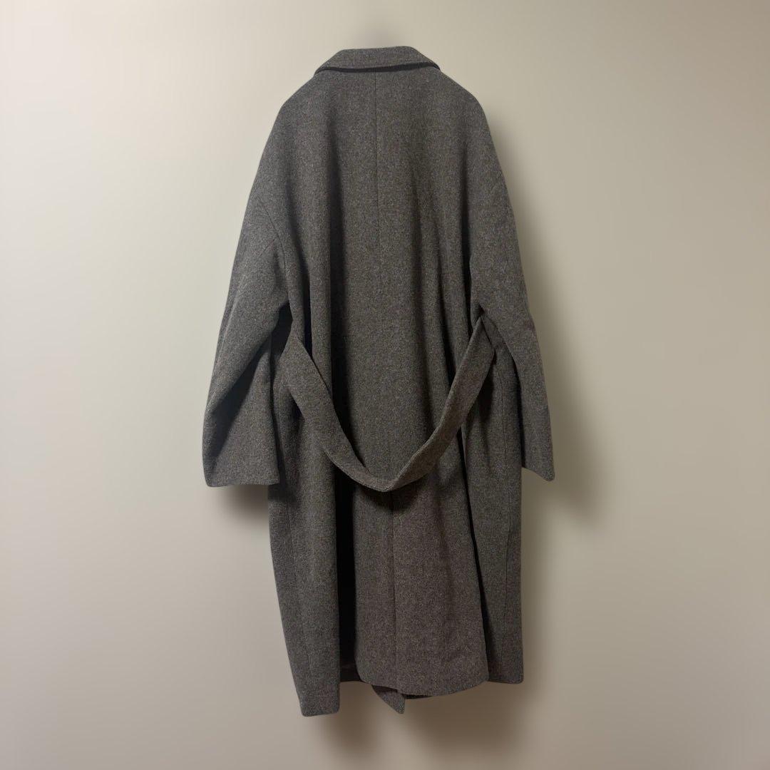 美品　北欧暮らしの道具店 3WAYアレンジ襟のかろやかチェスターコート グレー