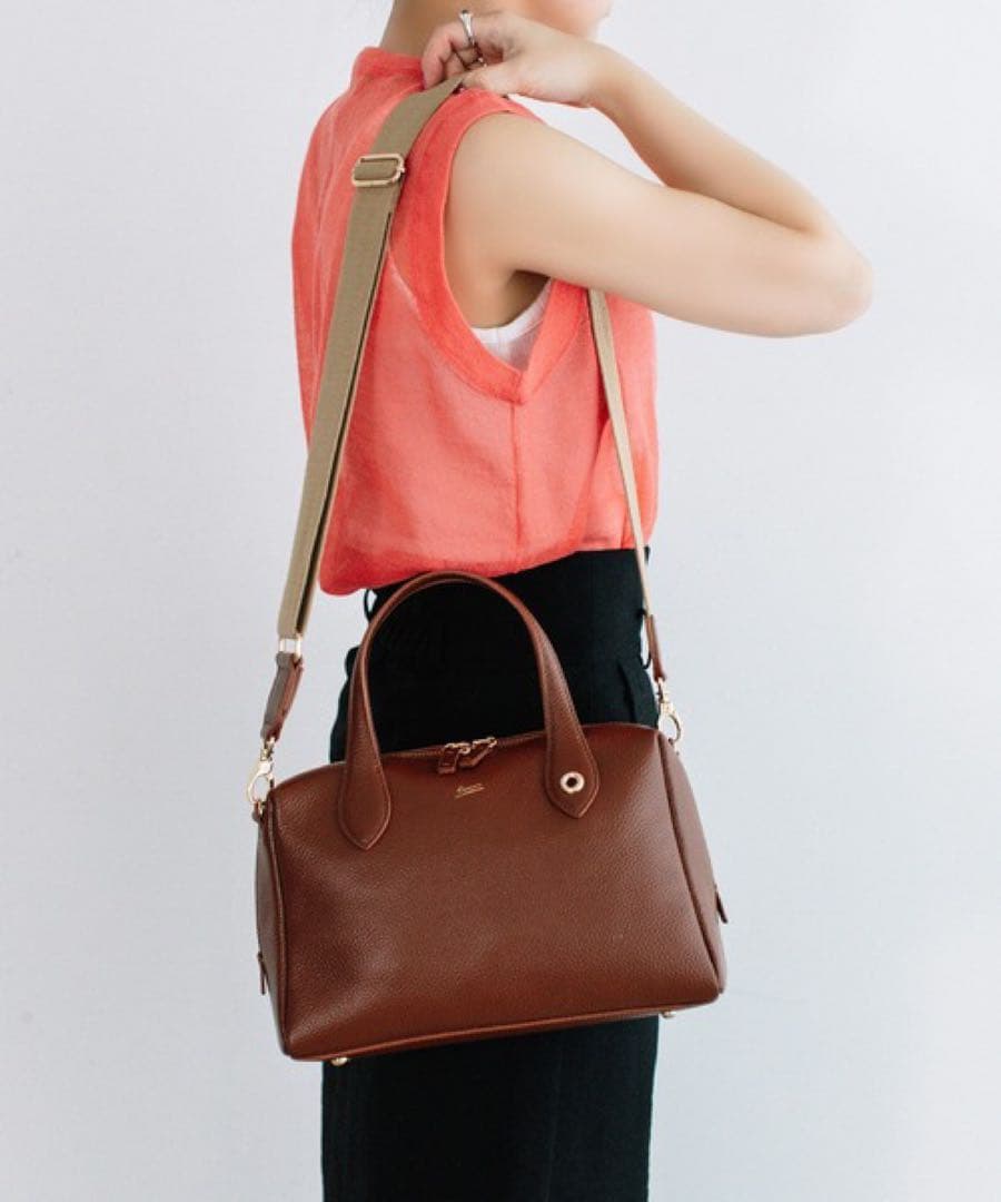 BEAURE カウレザー ボストンバッグ ブラウン 美品