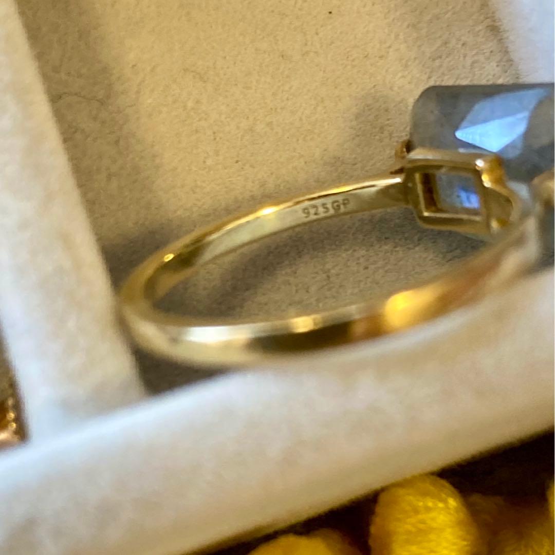 アルティーダウード ラブラドライトレクタングルリング13号