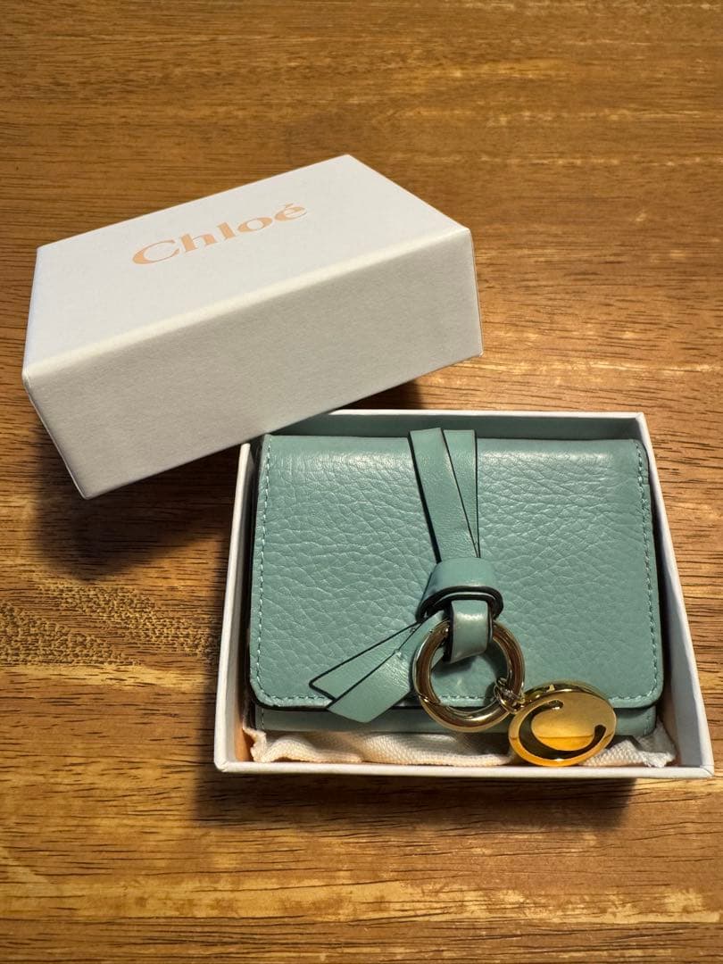 Chloé 三つ折り財布 ライトブルー